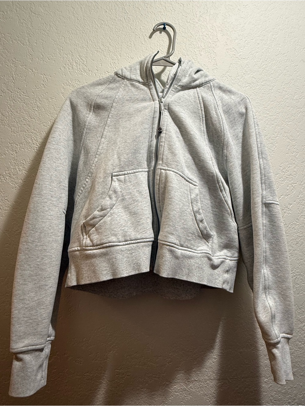 Lululemon gray scuba zip up hoodie